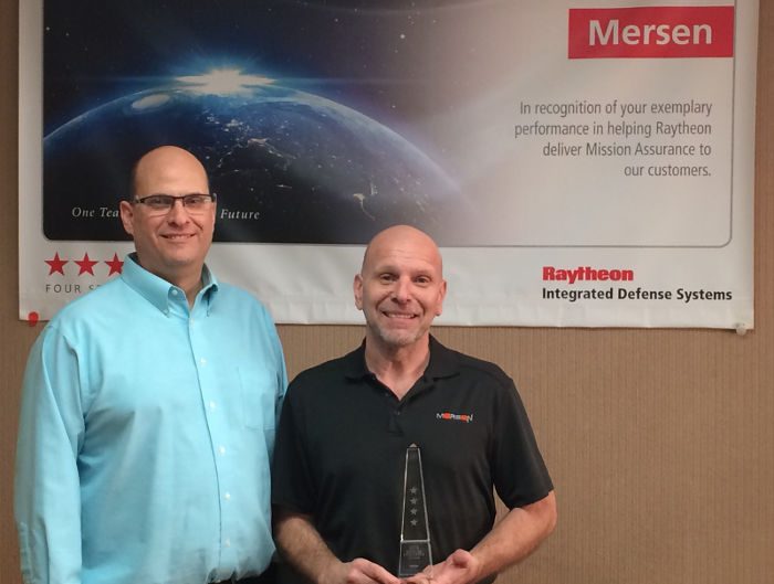 Mersen supplier award from Raytheon